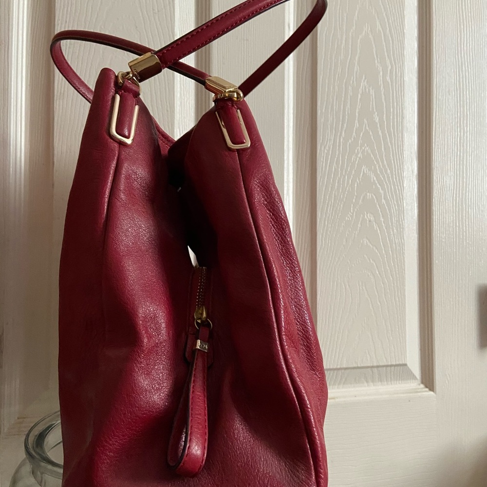Coach Deep Red Shoulder Bag - Picture 2 of 4